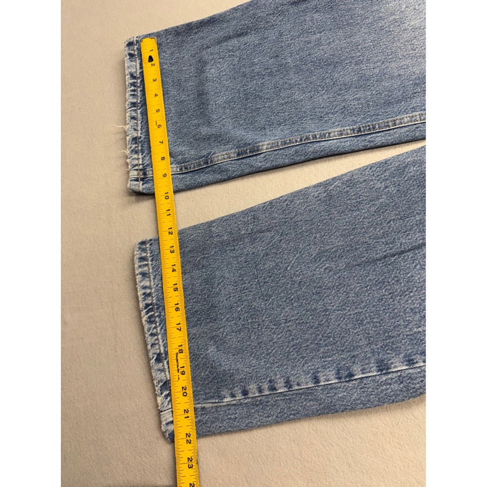 Garage Street Wide Leg Jeans Women 7 28 Blue Denim Y2K High Rise Seam Detail - Picture 9 of 10